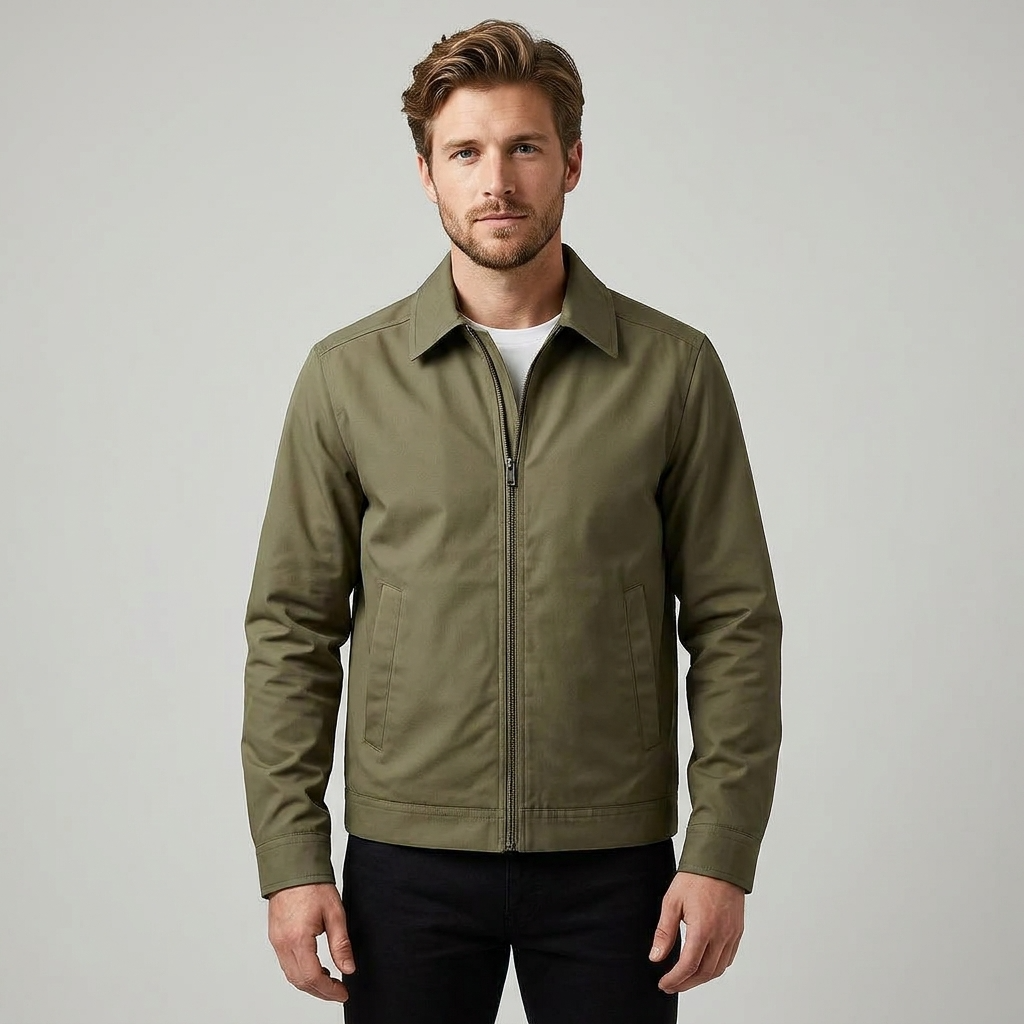 Herrenjacke mit Reißverschluss und modernem Schnitt - 5 - Annoboutique