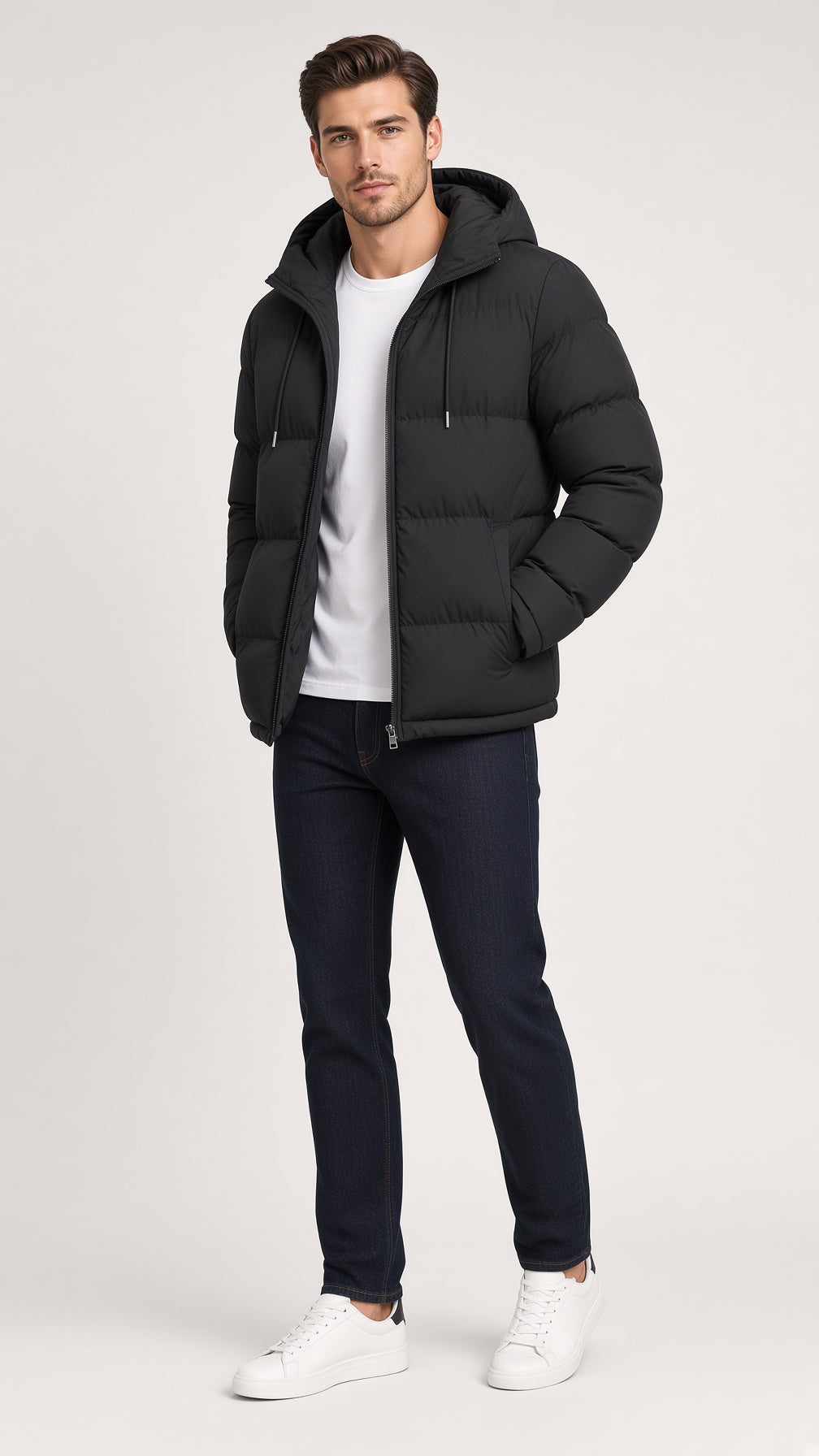 Winterjacke Damen mit Kapuze und lässigem Schnitt - 1 - Annoboutique