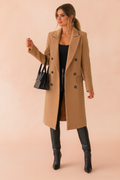 Damen Mantel mit doppelter Knopfleiste und tailliertem Schnitt - 1 - Annoboutique