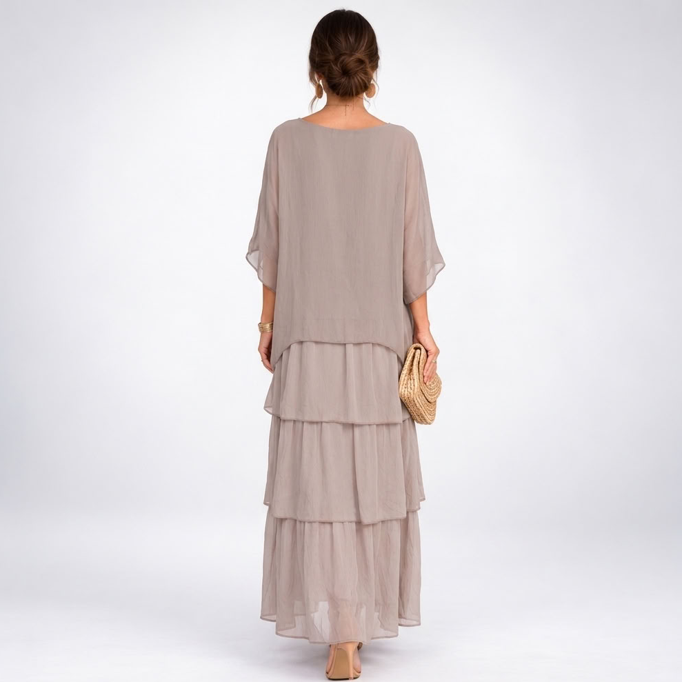 Maxikleid Damen mit A-Linie und lässigem Schnitt - 2 - Annoboutique