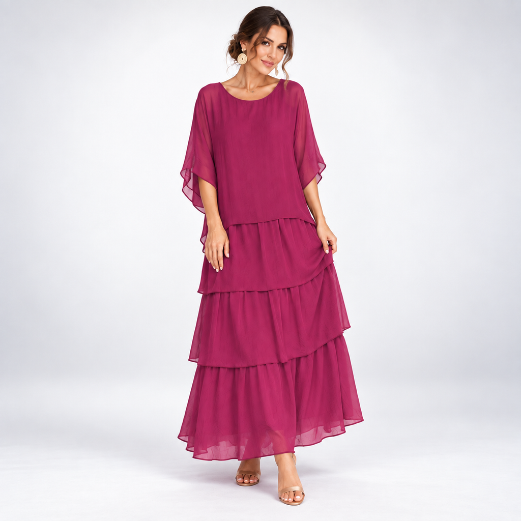 Maxikleid Damen mit A-Linie und lässigem Schnitt - 6 - Annoboutique