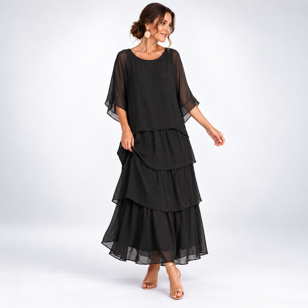 Maxikleid Damen mit A-Linie und lässigem Schnitt - 7 - Annoboutique