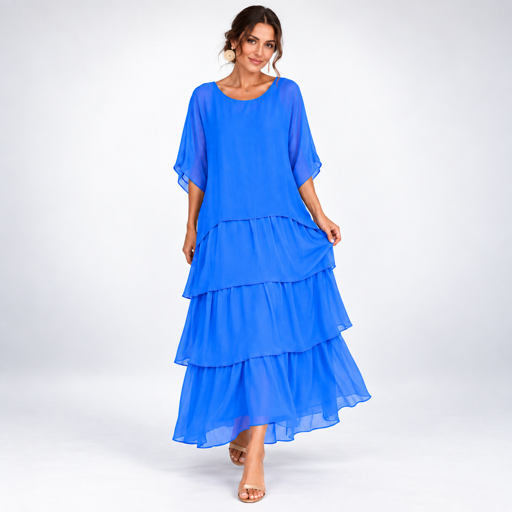 Maxikleid Damen mit A-Linie und lässigem Schnitt - 8 - Annoboutique