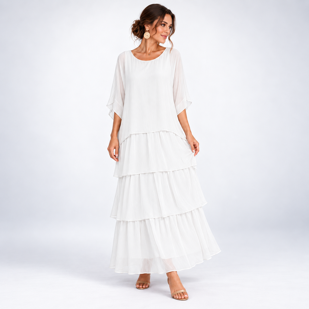 Maxikleid Damen mit A-Linie und lässigem Schnitt - 9 - Annoboutique