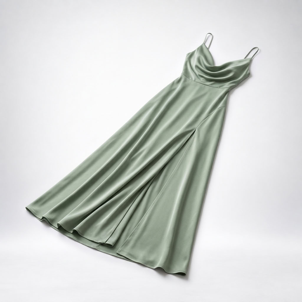 Maxikleid Damen mit V-Ausschnitt und seitlichem Schlitz für besondere Anlässe - 4 - Annoboutique
