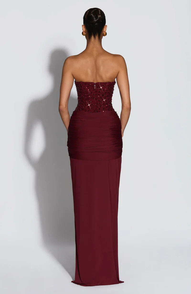 Abendkleid Damen mit tailliertem Schnitt und herzförmigem Ausschnitt - 4 - Annoboutique