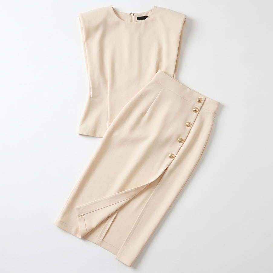 Midi Kleid Damen mit figurbetontem Schnitt und seitlichem Schlitz - 4 - Annoboutique