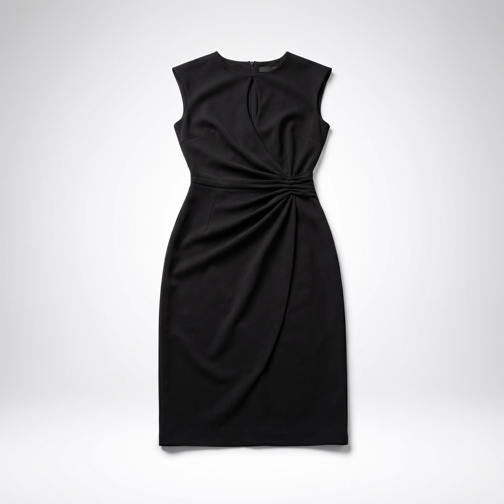Wickelkleid Damen tailliert mit V-Ausschnitt und figurbetonendem Schnitt - 4 - Annoboutique