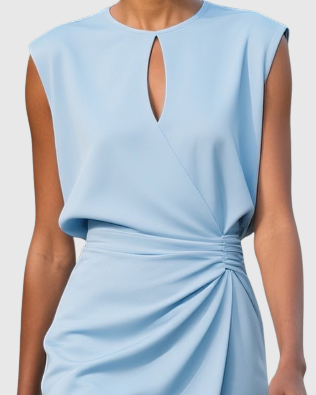 Wickelkleid Damen tailliert mit V-Ausschnitt und figurbetonendem Schnitt - 5 - Annoboutique