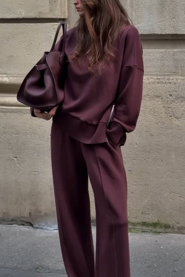 Bequemes Damen-Outfit mit lässigem Schnitt und weitem Bein - 1 - Annoboutique