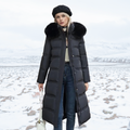 Wollmantel Damen mit Kapuze und Kunstfellkragen - 1 - Annoboutique