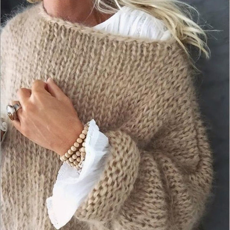 Pullover Damen mit weitem Schnitt und lässigen Ärmeln - 1 - Annoboutique