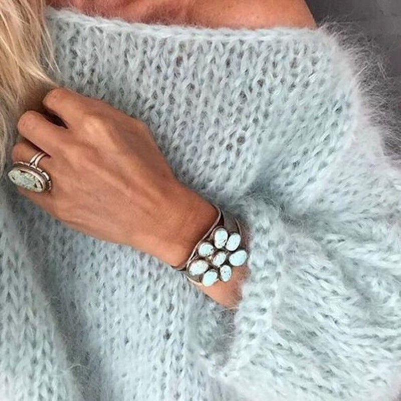 Pullover Damen mit weitem Schnitt und lässigen Ärmeln - 3 - Annoboutique