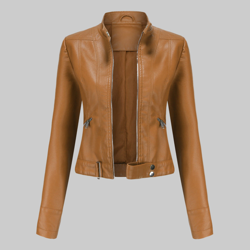 Damenjacke mit Stehkragen und tailliertem Schnitt - 2 - Annoboutique