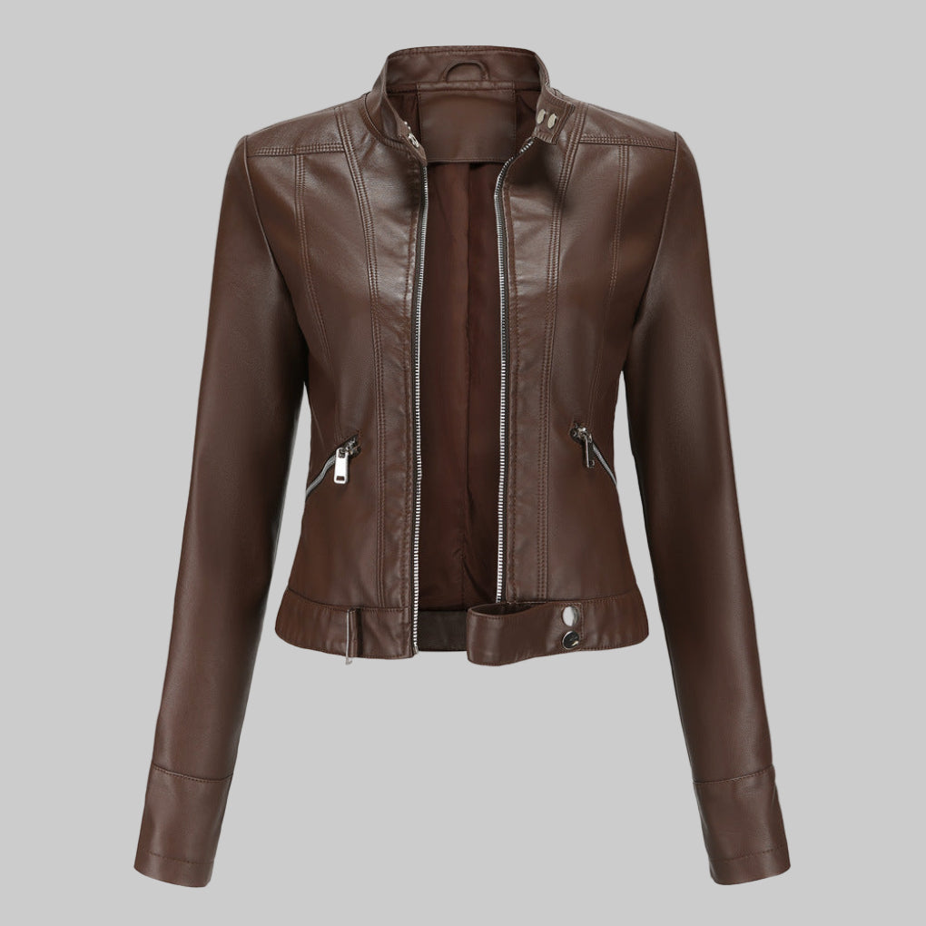 Damenjacke mit Stehkragen und tailliertem Schnitt - 3 - Annoboutique