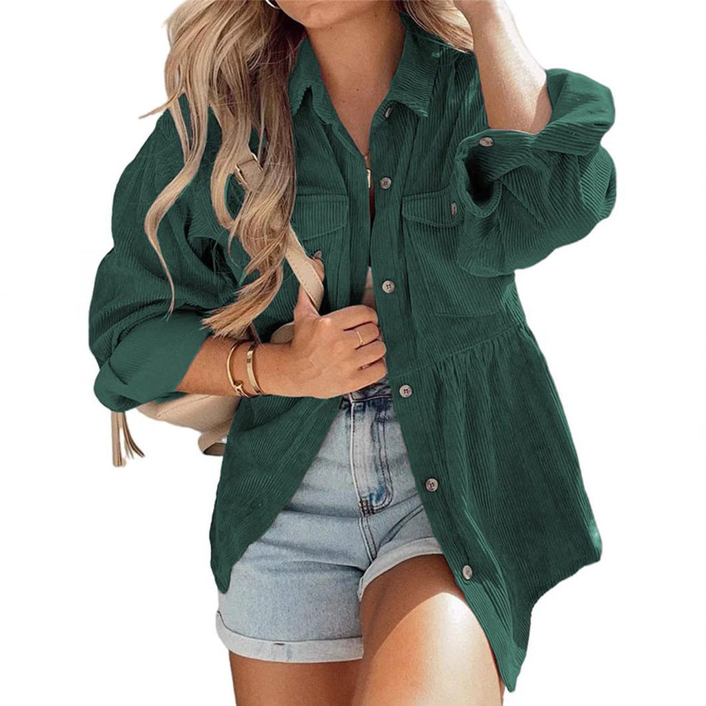 Oversized Damenjacke mit taillierter Form und Knopfverschluss - 5 - Annoboutique