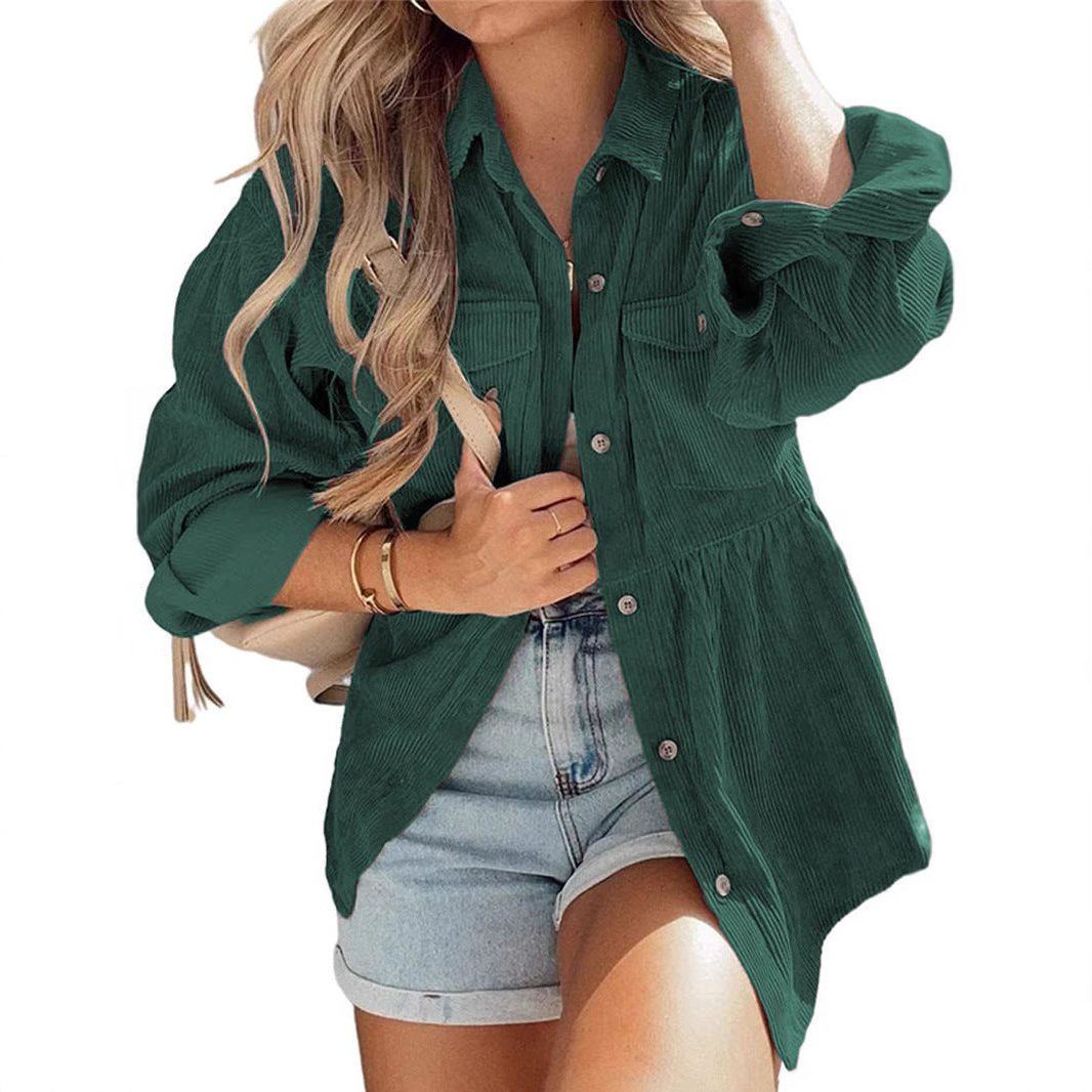 Oversized Damenjacke mit taillierter Form und Knopfverschluss - 5 - Annoboutique