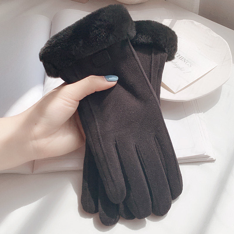 Elegante Damenhandschuhe mit weichem Futter und Touchscreen-Funktion - 1 - Annoboutique