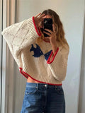 Pullover Damen mit weitem Schnitt und auffälligem Design - 2 - Annoboutique