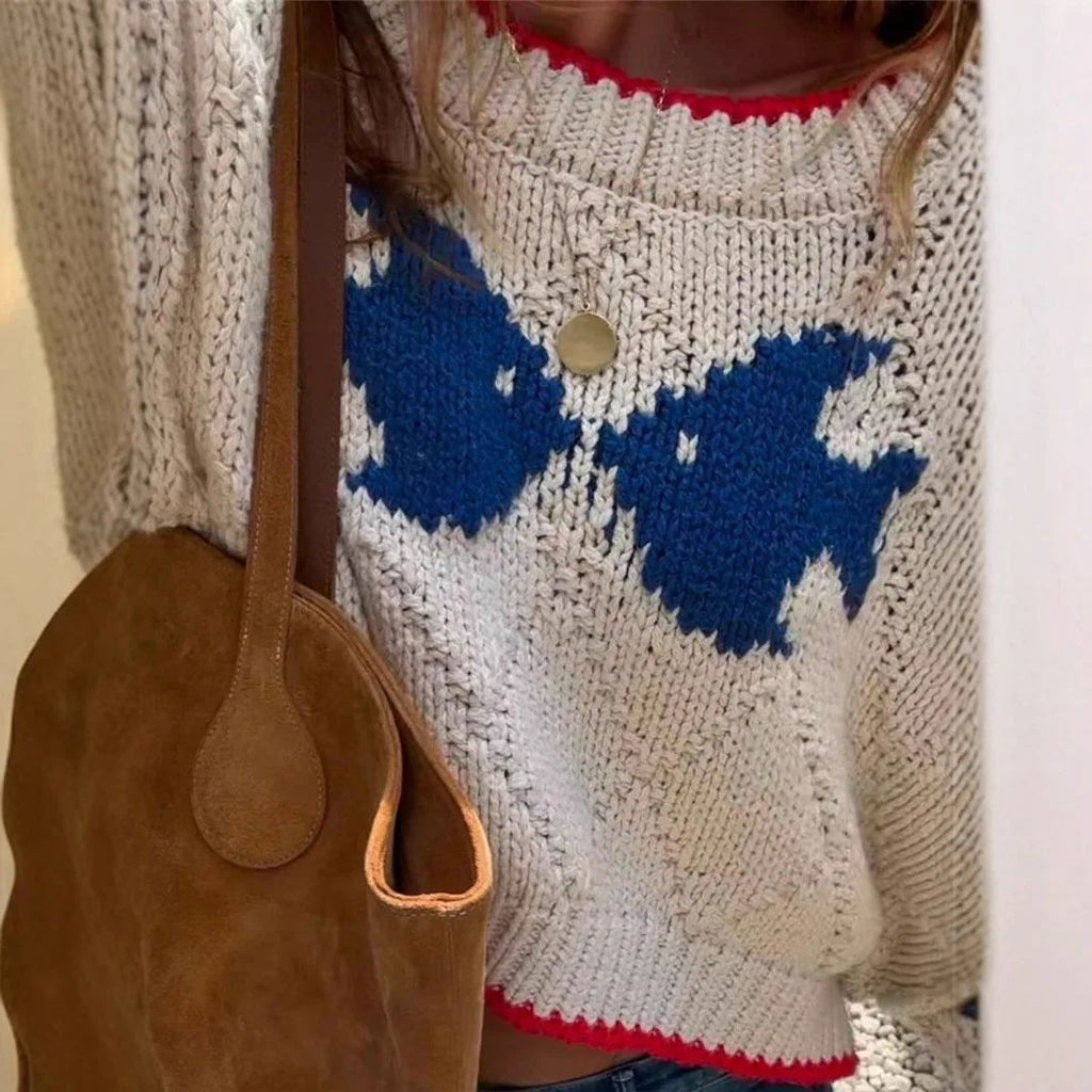Pullover Damen mit weitem Schnitt und auffälligem Design - 4 - Annoboutique