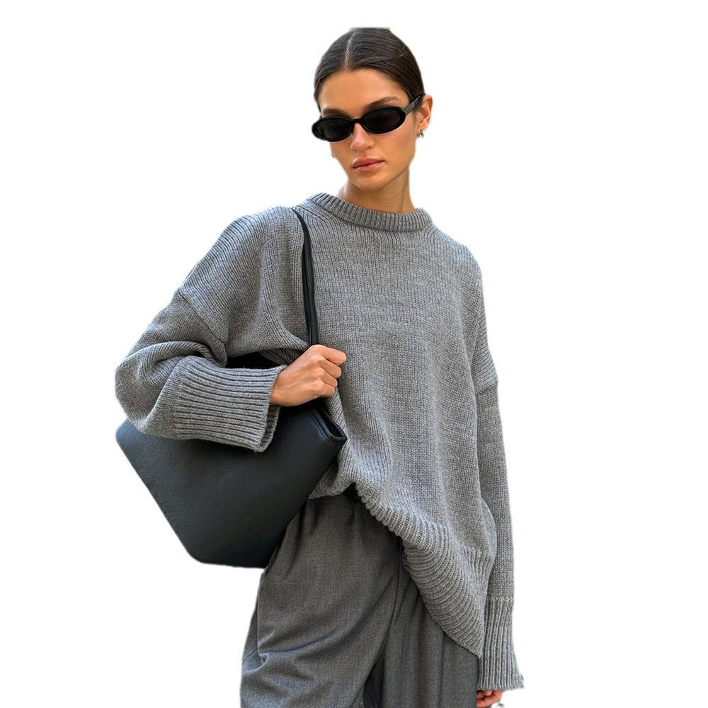 Pullover Damen mit lässigem Oversize-Schnitt und Rundhalsausschnitt - 4 - Annoboutique