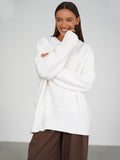 Pullover Damen mit lässigem Oversize-Schnitt und Rundhalsausschnitt - 6 - Annoboutique