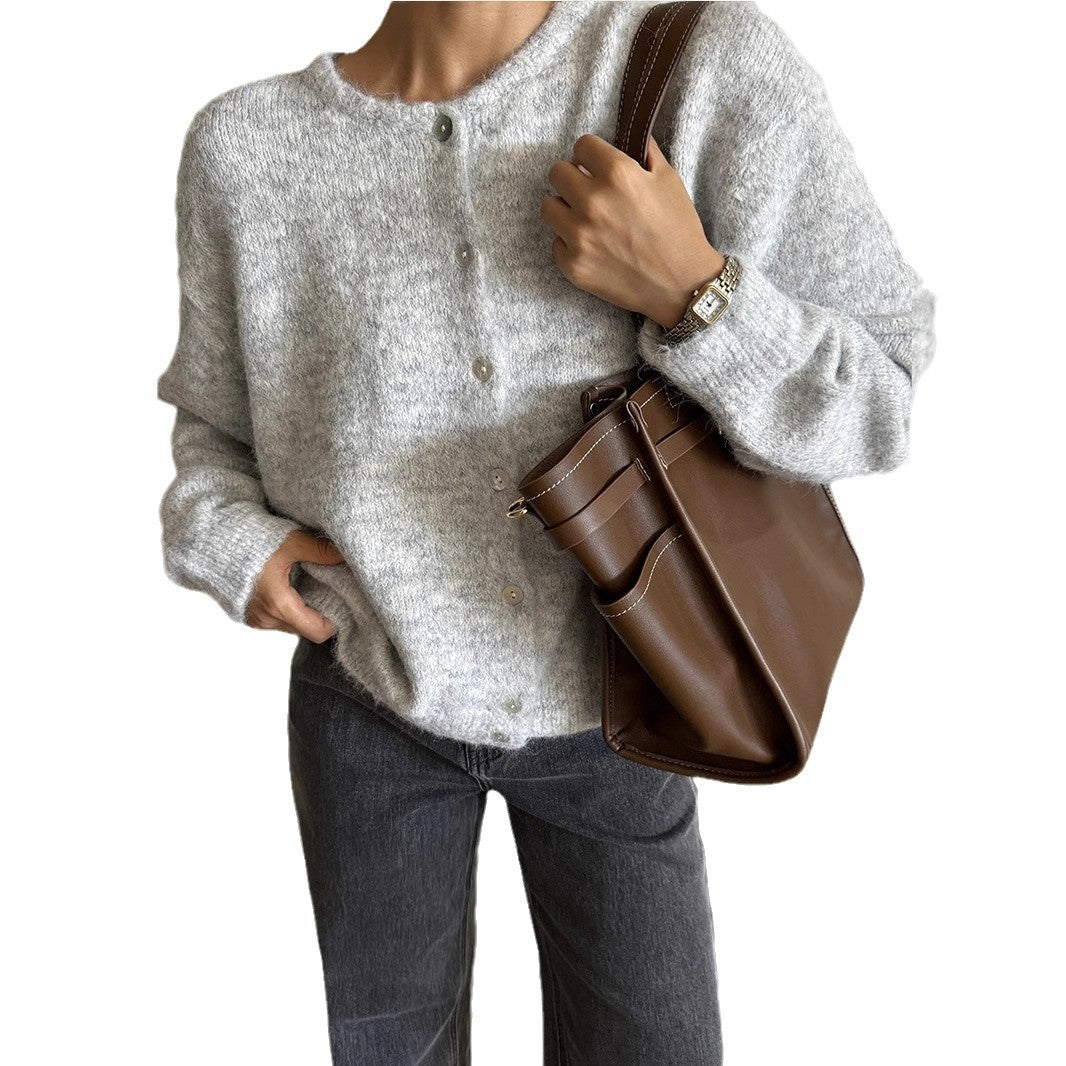 Cardigan Damen mit Knopfdetails und lässigem Schnitt - 5 - Annoboutique