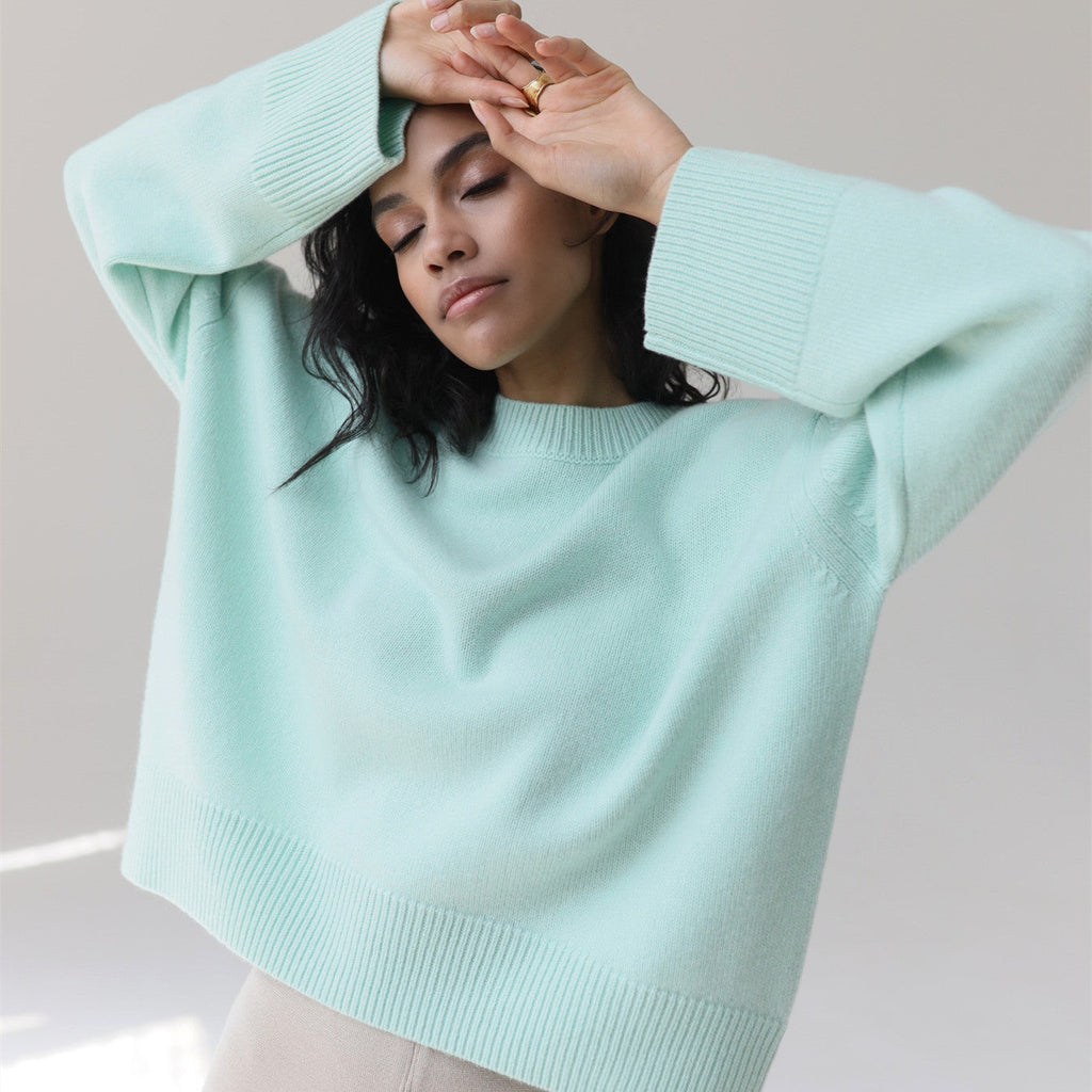 Pullover Damen mit Rundhalsausschnitt und lässiger Passform - 4 - Annoboutique