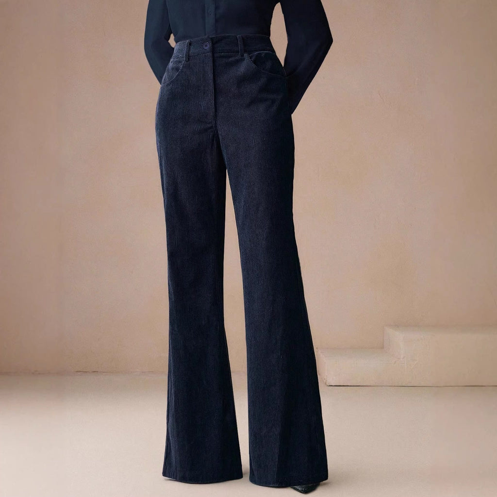 Hosen Damen mit Hohem Bund und Flared Schnitt - 3 - Annoboutique
