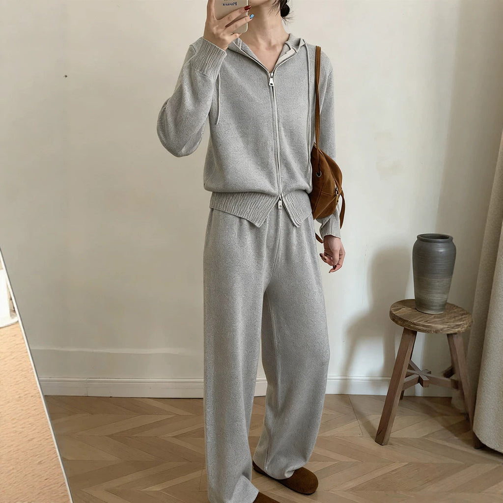 Damen Lounge Set mit Kapuze und bequemer Passform - 2 - Annoboutique
