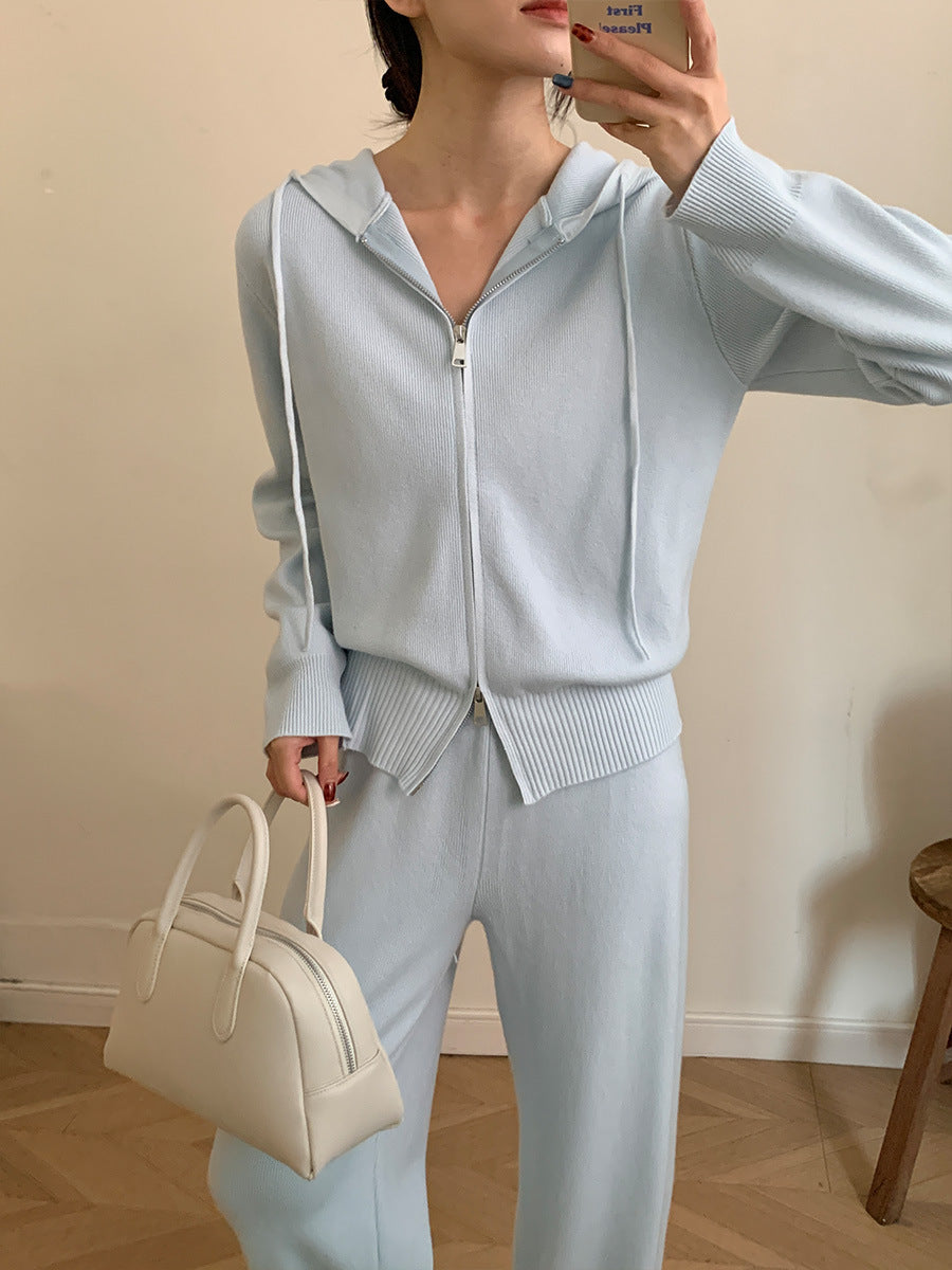 Damen Lounge Set mit Kapuze und bequemer Passform - 5 - Annoboutique
