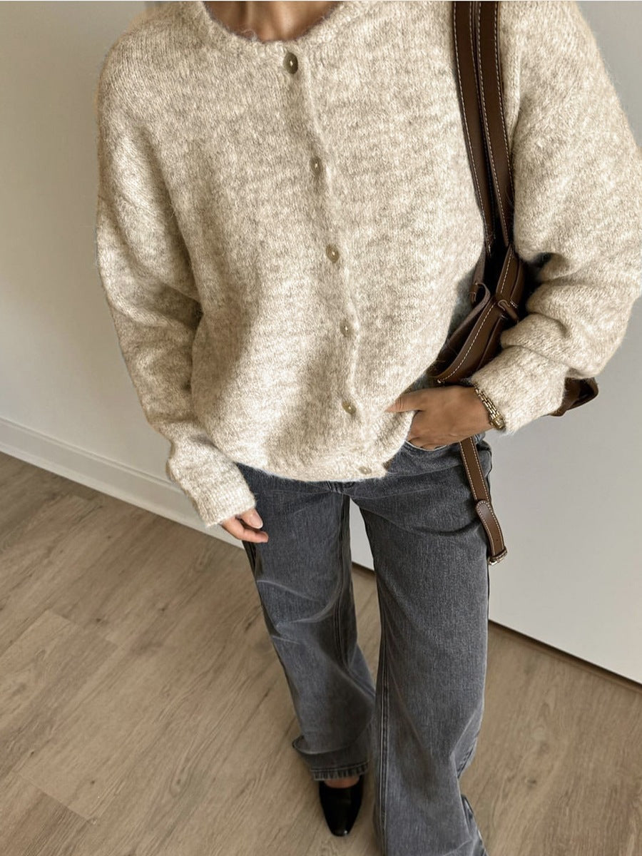Cardigan Damen mit Knopfdesign und lässigem Schnitt - 8 - Annoboutique
