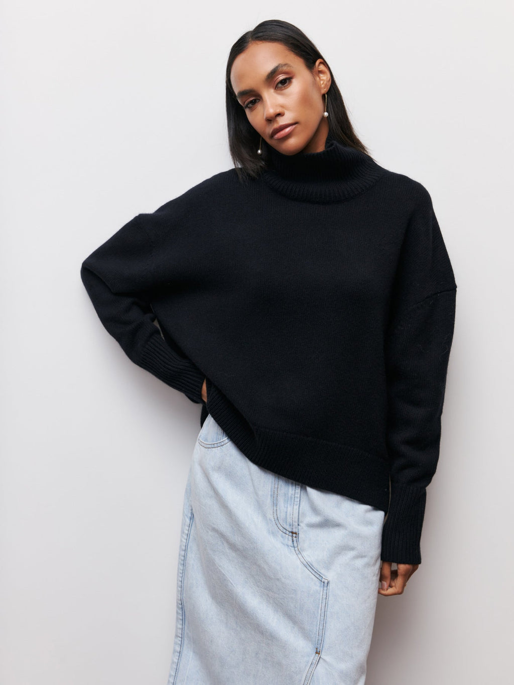 Pullover Damen mit Stehkragen und lässiger Passform - 2 - Annoboutique