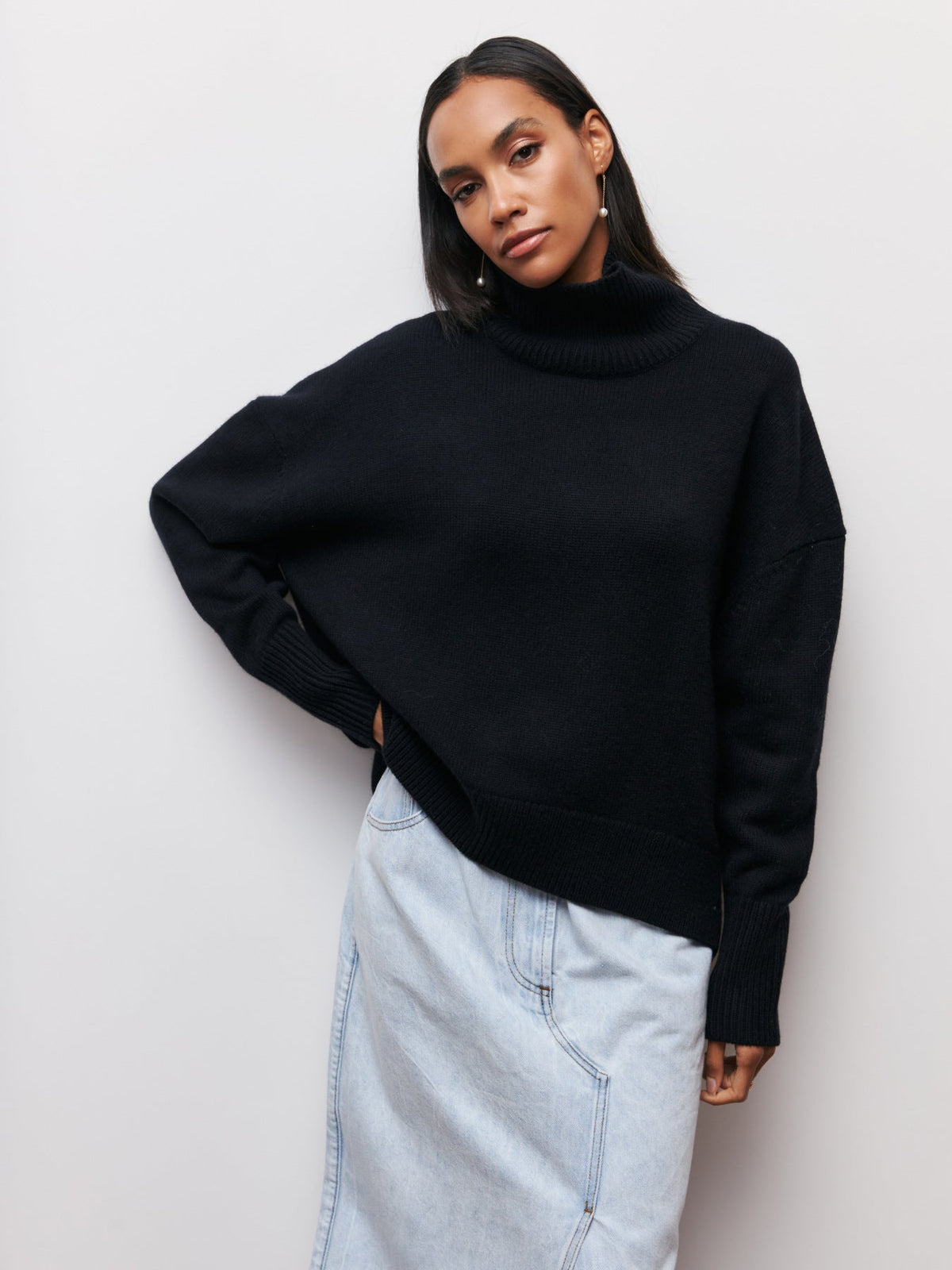 Pullover Damen mit Stehkragen und lässiger Passform - 2 - Annoboutique