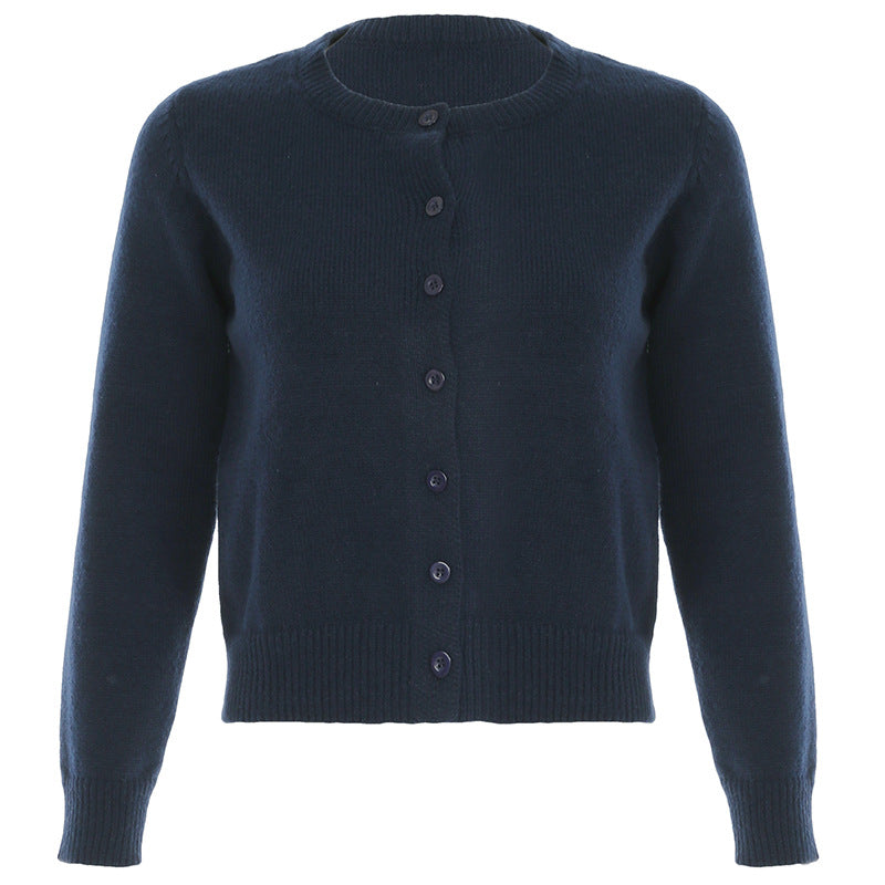 Damen Cardigan mit Knopfdetails und Rundhalsausschnitt - 1 - Annoboutique