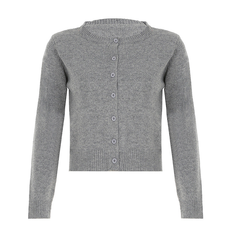 Damen Cardigan mit Knopfdetails und Rundhalsausschnitt - 3 - Annoboutique