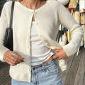 Damen Cardigan mit Knopfdetails und Rundhalsausschnitt - 4 - Annoboutique