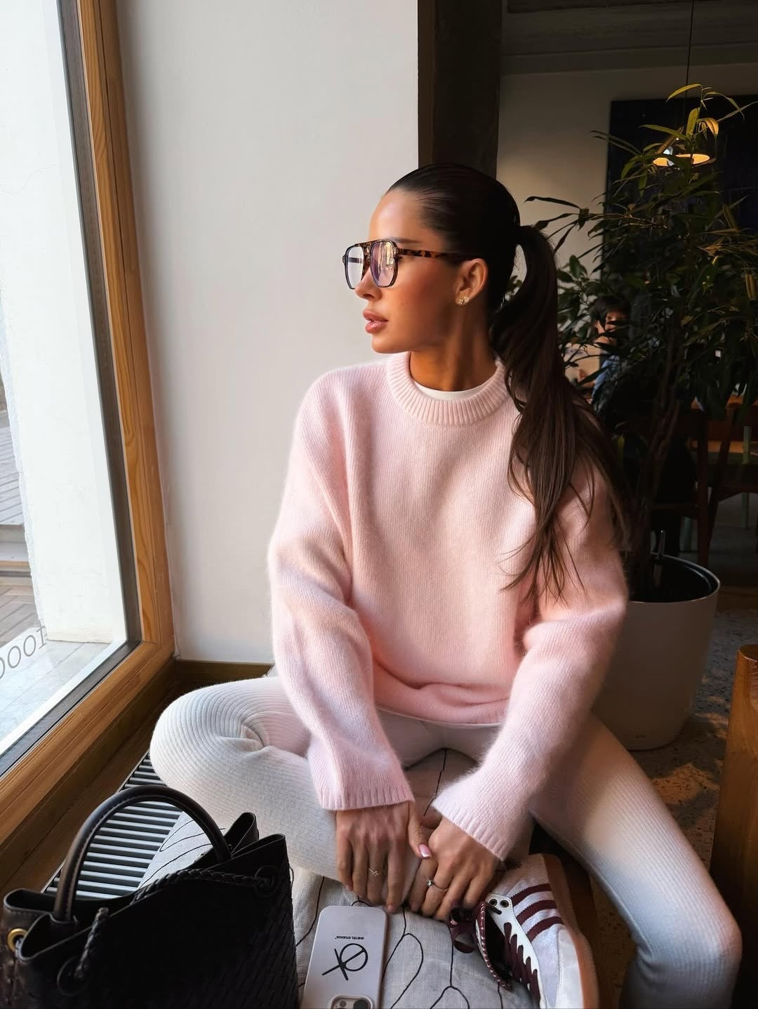 Pullover Damen mit Rundhalsausschnitt und weitem Schnitt - 3 - Annoboutique