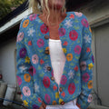Cardigan Damen mit floralem Design und bequemer Passform - 1 - Annoboutique