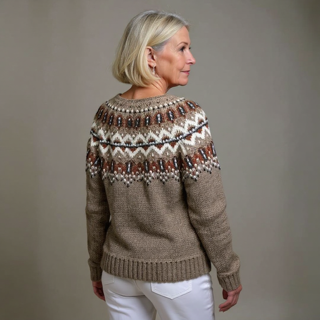 Damen Cardigan mit auffälligem Muster und Knopfdetails - 3 - Annoboutique
