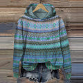 Hoodie Damen mit buntem Muster und Kapuze - 1 - Annoboutique