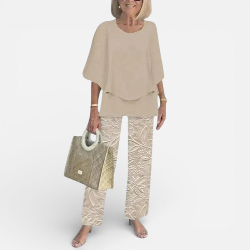 Elegantes Damen Outfit mit floralem Muster und legerem Schnitt - 4 - Annoboutique