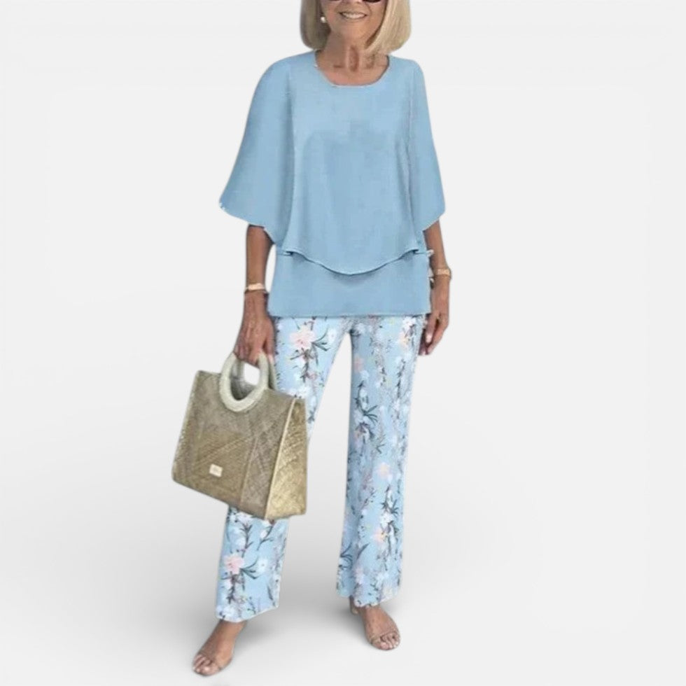 Elegantes Damen Outfit mit floralem Muster und legerem Schnitt - 7 - Annoboutique