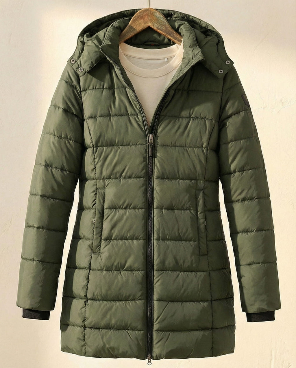 Damen Jacke mit Kapuze und figurbetontem Schnitt - 3 - Annoboutique