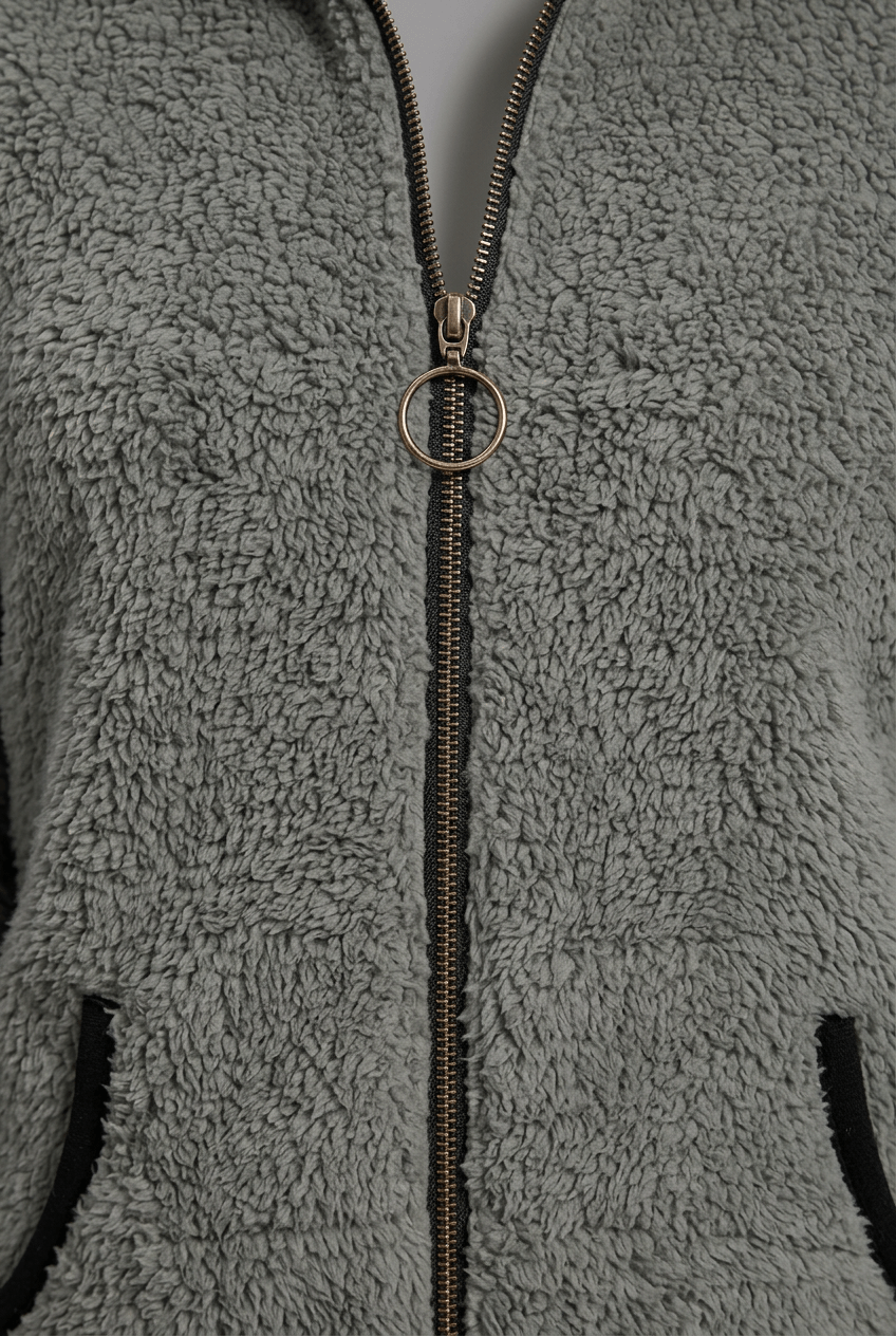 Damen Fleecejacke mit Stehkragen und praktischen Taschen - 3 - Annoboutique