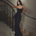 Abendkleid Damen mit Herz-Ausschnitt und Raffungen - 1 - Annoboutique