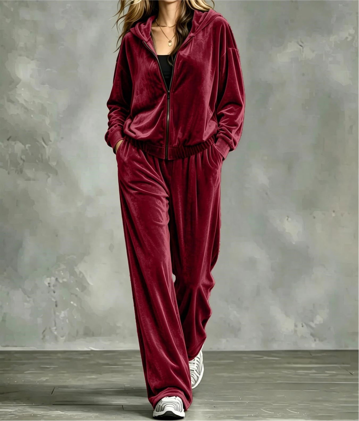 Damen Outfit mit Kapuze und lässigem Schnitt - 1 - Annoboutique