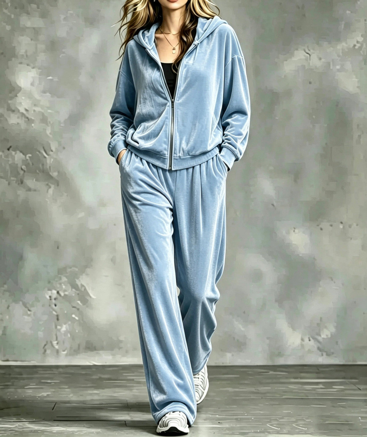 Damen Outfit mit Kapuze und lässigem Schnitt - 3 - Annoboutique