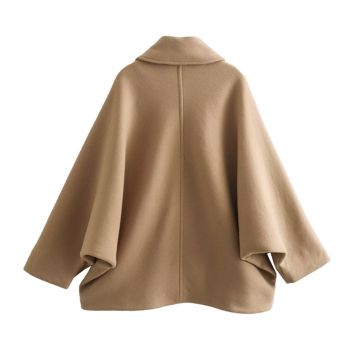 Oversized Mantel Damen mit Batwing-Ärmeln und klassischen Knöpfen - 2 - Annoboutique