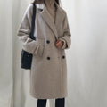 Damen Mantel mit doppeltem Knopfverschluss und Reverskragen - 3 - Annoboutique